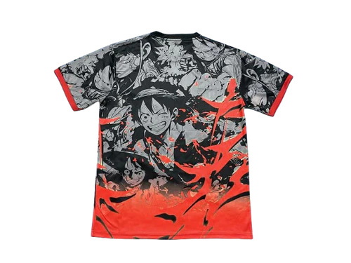 Camisa Japão "Luffy" Ed. Especial 24/25 s/n° Adidas Masculina - Vermelha e Preta